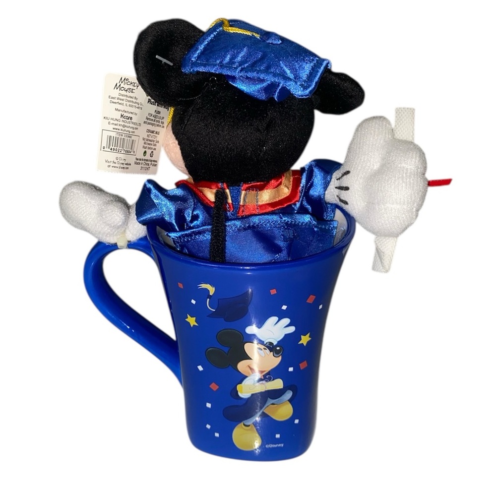 🆕 DISNEY Mickey Mouse Graduation Mug and Plushie - Picture 3 of 5